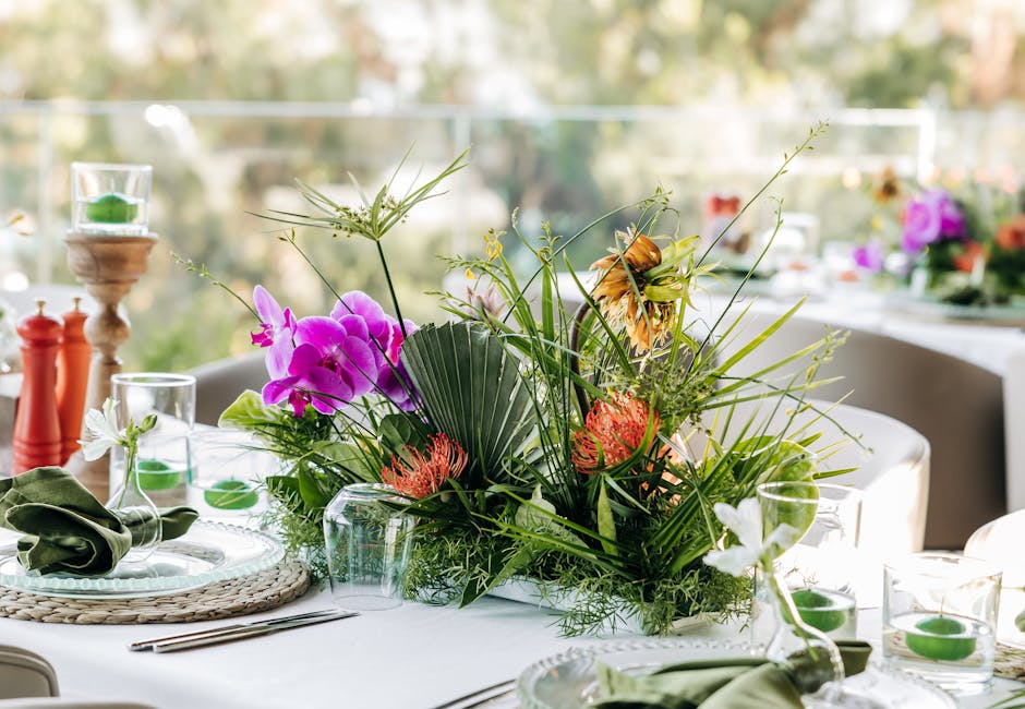 Décoration fiançailles romantique